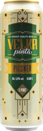 Пиво Велка Пинта Пилснер / Velka Pinta Pilsner 0.568 - банка