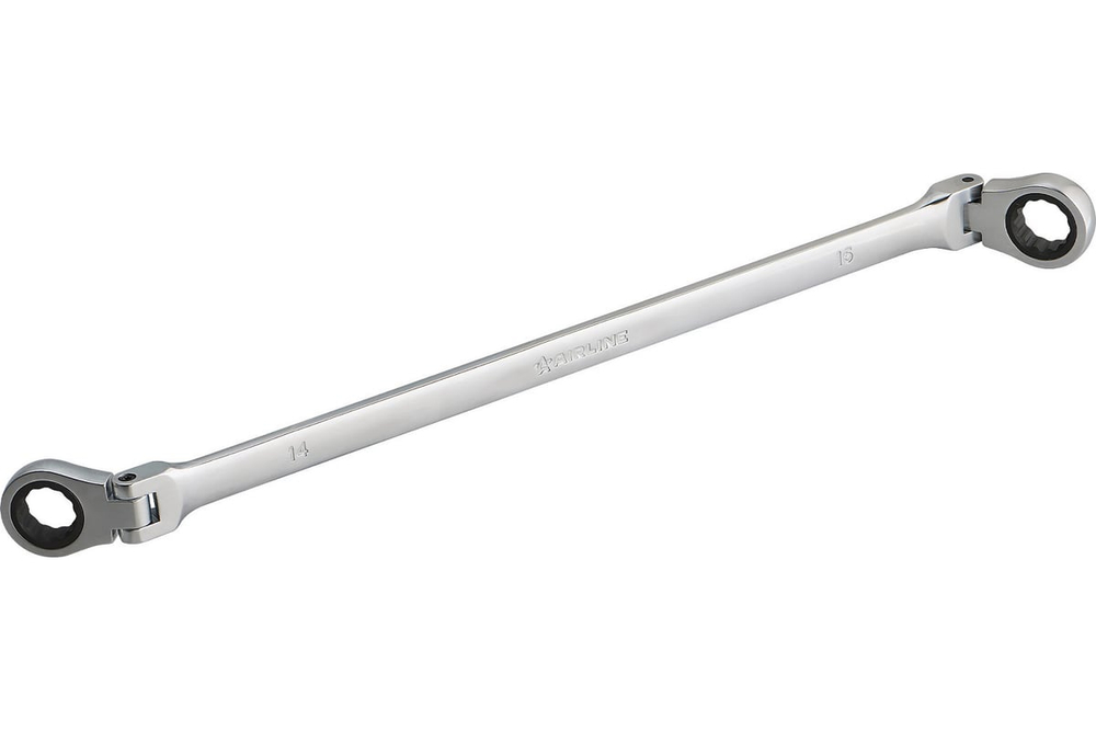 Ключ накидной с трещоткой шарнирный 14x15мм PRO AIRLINE ATAL111