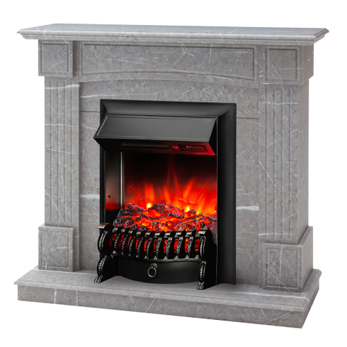 Каминокомплект Real Flame Andrea STD GR с очагом Fobos Lux Black RC