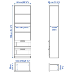 Стеллаж с 2 ящиками - IKEA BRIMNES, 60х190 см, белый, БРИМНЕС ИКЕА