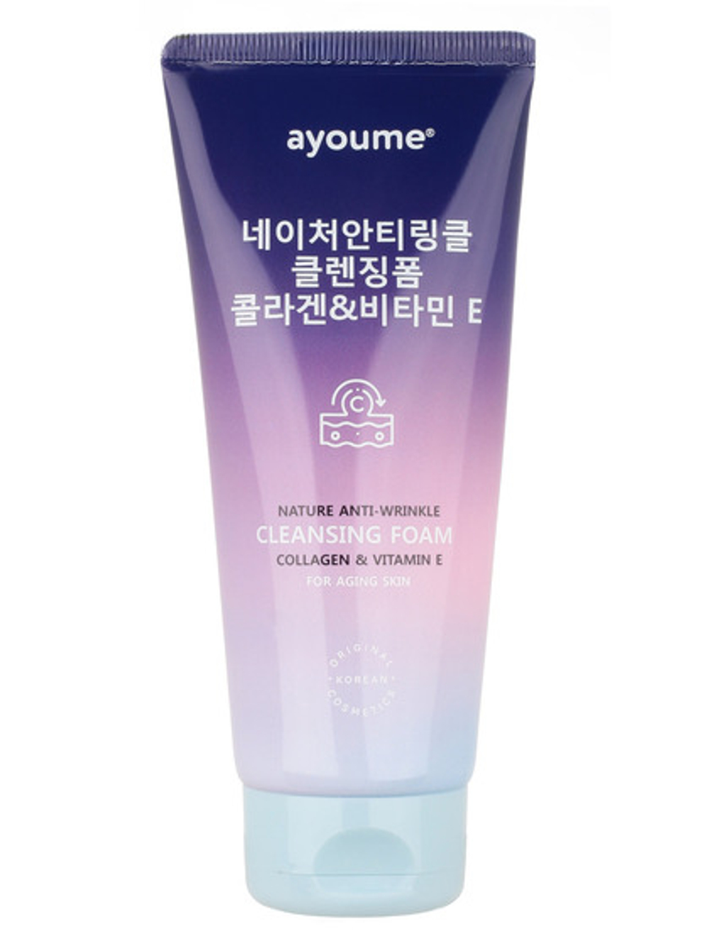 Ayoume Пенка для умывания с коллагеном и витамином Е / Nature Anti-Wrinkle Cleansing Foam Collagen & Vitamin E, 100мл