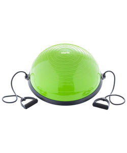 Полусфера "BOSU" GB-501 с эспандерами, с насосом, зеленый
