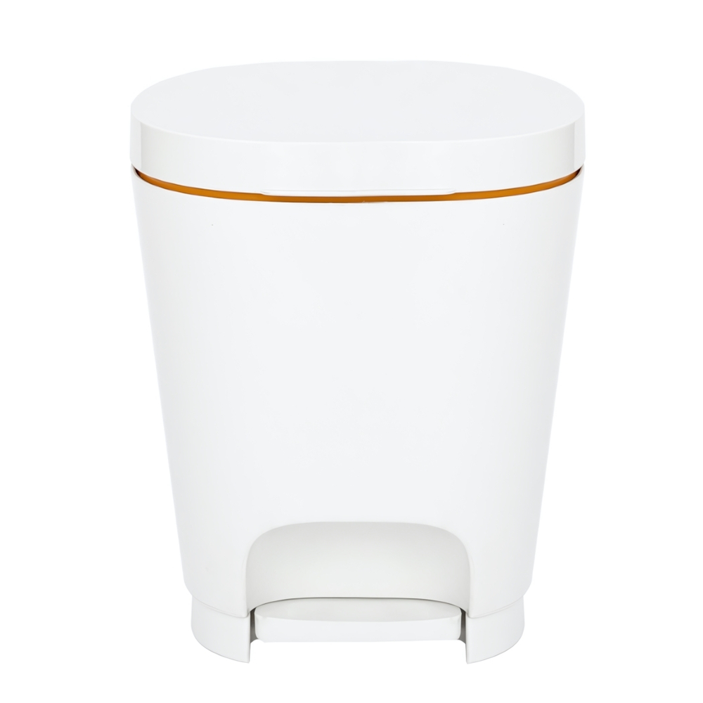 Контейнер для мусора педальный YUTO 8л цвет белый