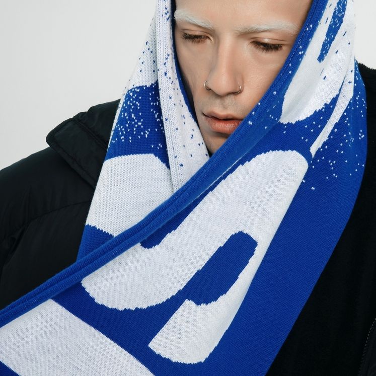 Шарф ISSAYA Deconstruction, синий