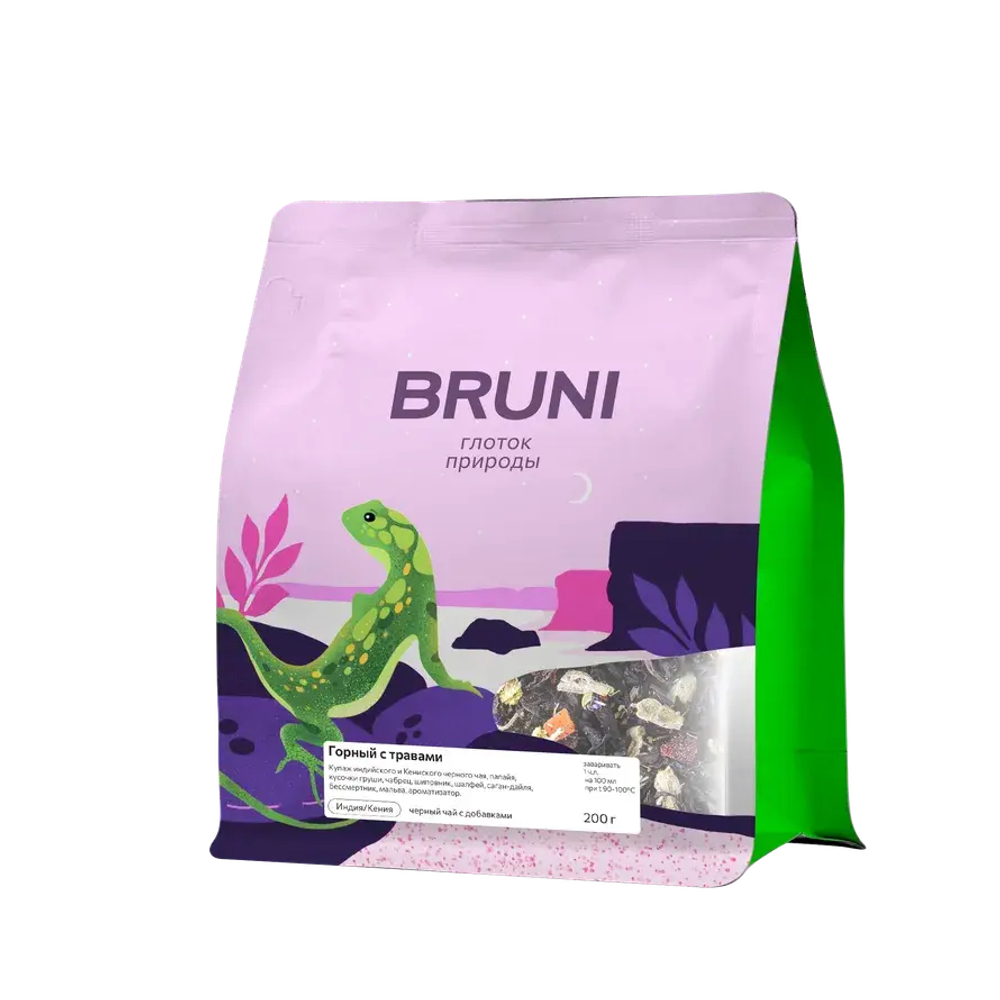 Горный с травами ТМ BRUNI чай травяной 200 гр