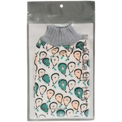 Мочалка - варежка скрaбирующая «Premium - DEPALMA», цвет белый / малахит, 22.5*14.5см (ZIPпакет)