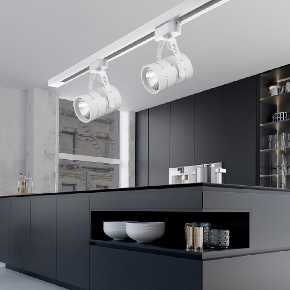 Трековый светильник однофазный ЭРА TR3-1040 WH светодиодный 10Вт 4000К белый | Однофазные светильники LED