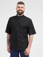 Черная мужская рубашка-китель для повара и кондитера NVDesign