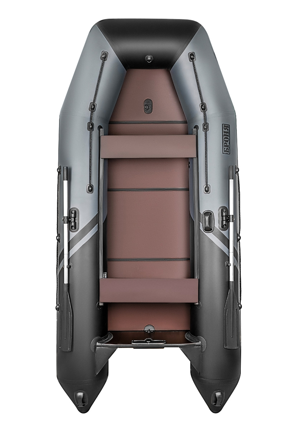 Броня-340 СК слань+киль графит-черный (Лодка ПВХ под мотор с усилением)