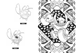 Hachette раскраска по номерам DISNEY TEENS - Atelier de coloriages - Je dessine Stitch