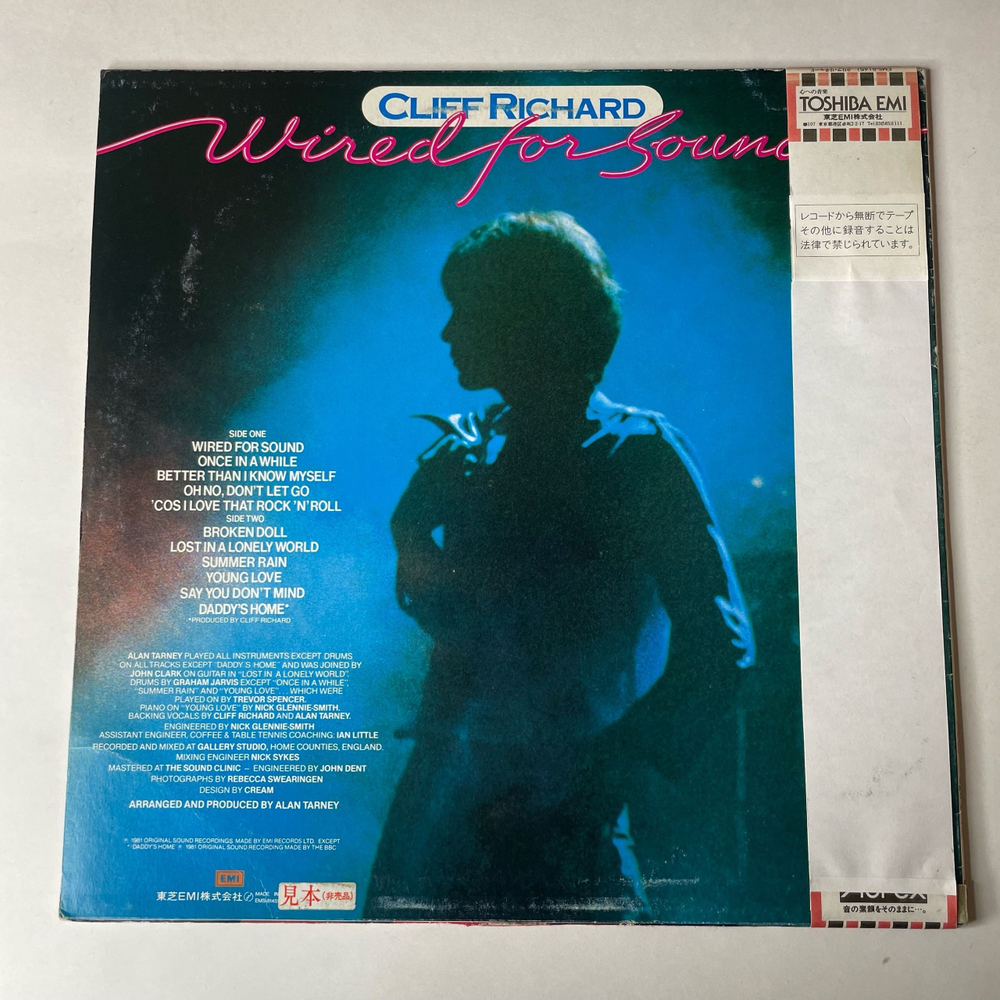 Винтажная виниловая пластинка LP Cliff Richard Wired For Sound (Япония 1981) (Промо)
