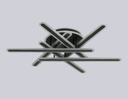 Ambrella Потолочный светодиодный светильник с подсветкой RGB с пультом Original FA8908