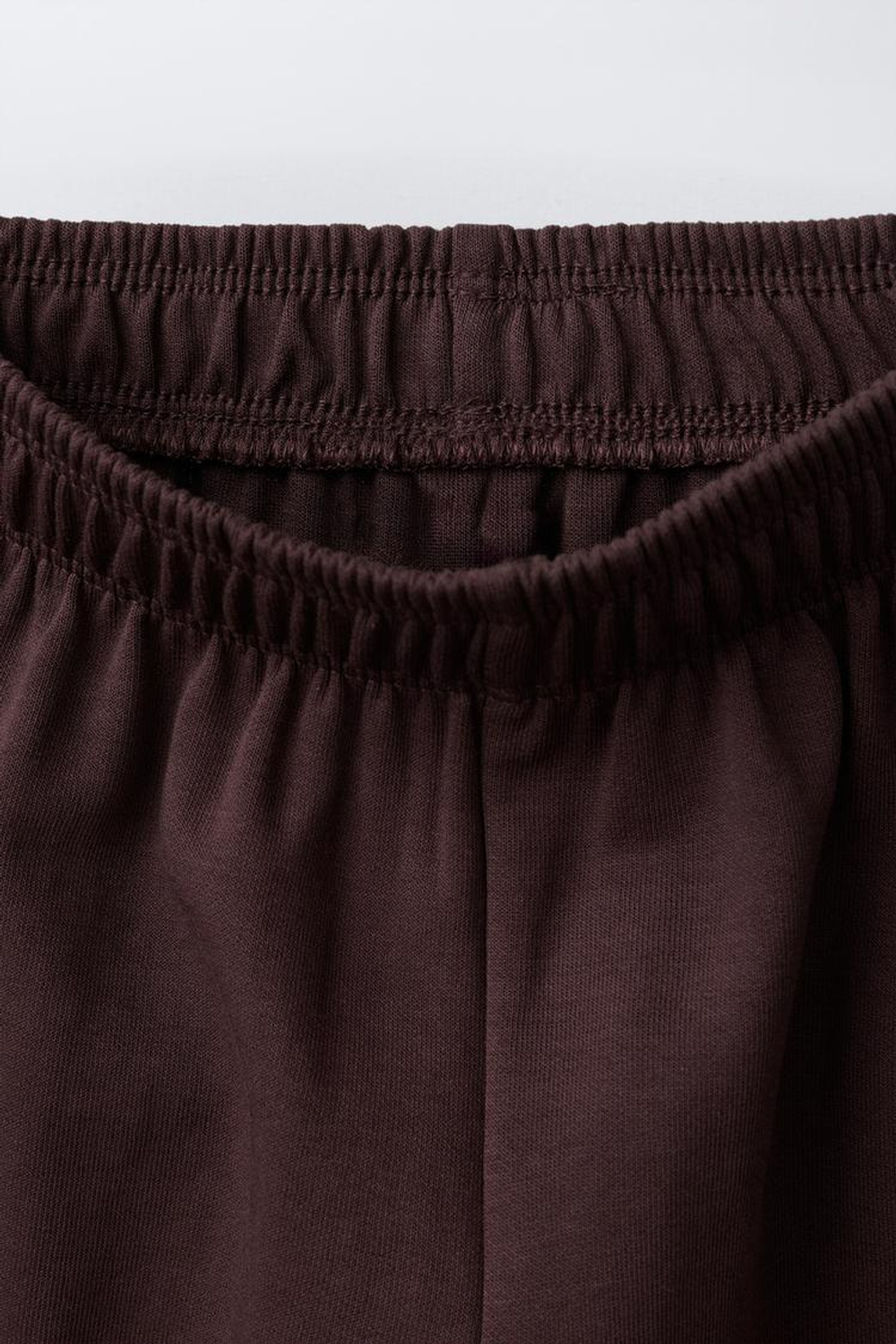 ZARA БРЮКИ WIDE LEG ИЗ ИНТЕРЛОКА, КОРИЧНЕВЫЙ