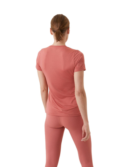 Женская теннисная футболка Björn Borg Slim T-shirt - dusty cedar