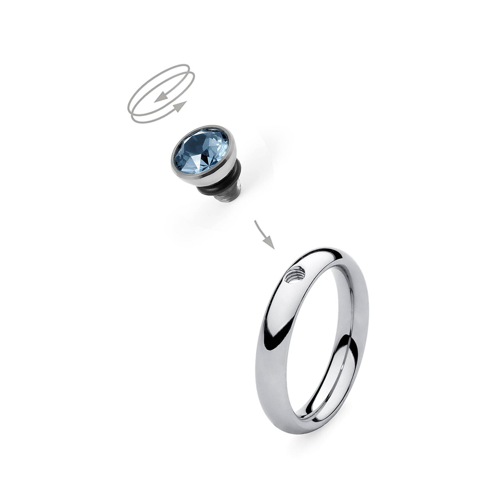 Шарм Qudo Bottone Light Sapphire 5 мм 630093 BL/S