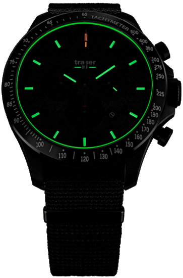 Швейцарские тактические часы Traser P67 Officer Chrono Black 109465