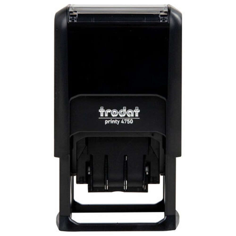 Датер со свободным полем, оттиск 41 х 24 мм, синий, TRODAT 4750 PRINTY 4.0, корпус черный, 141304