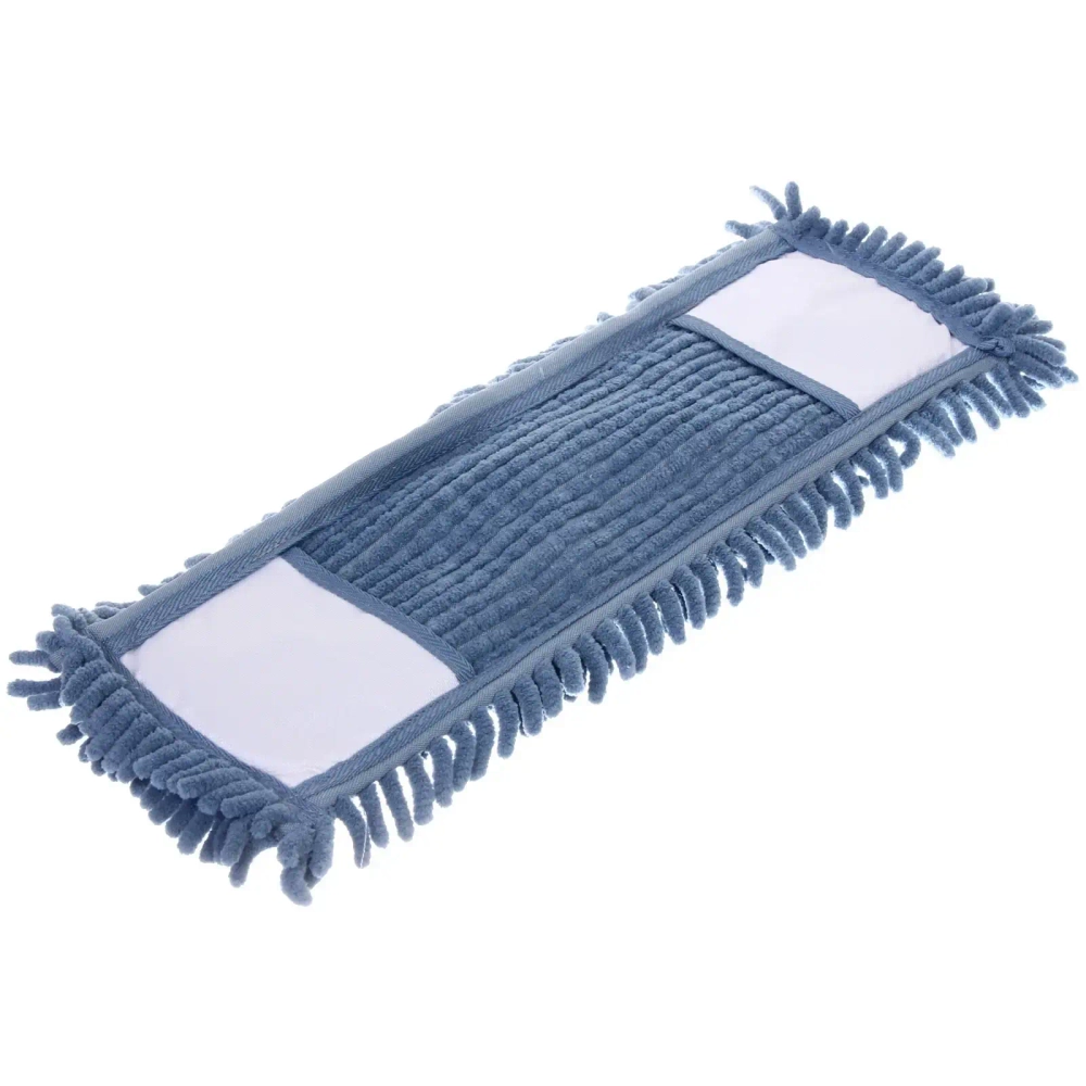 Сменная насадка для швабры микрофибра 40 см Селфи (100 гр) букли синяя