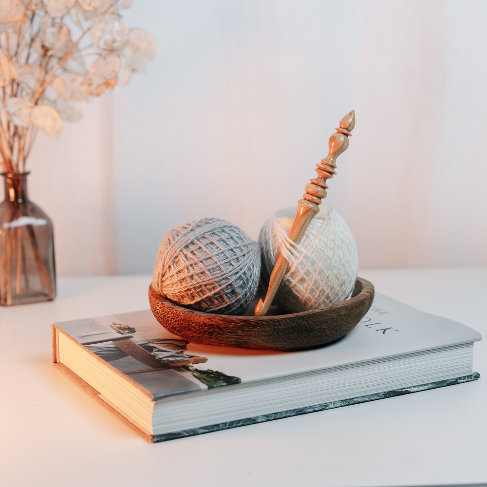 Деревянный крючок для вязания из древесины клена 6 мм. K306