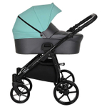 Детская коляска Tutis Novo Reflective 3 в 1 1142236 Кожа Antracite Metalic/Mint
