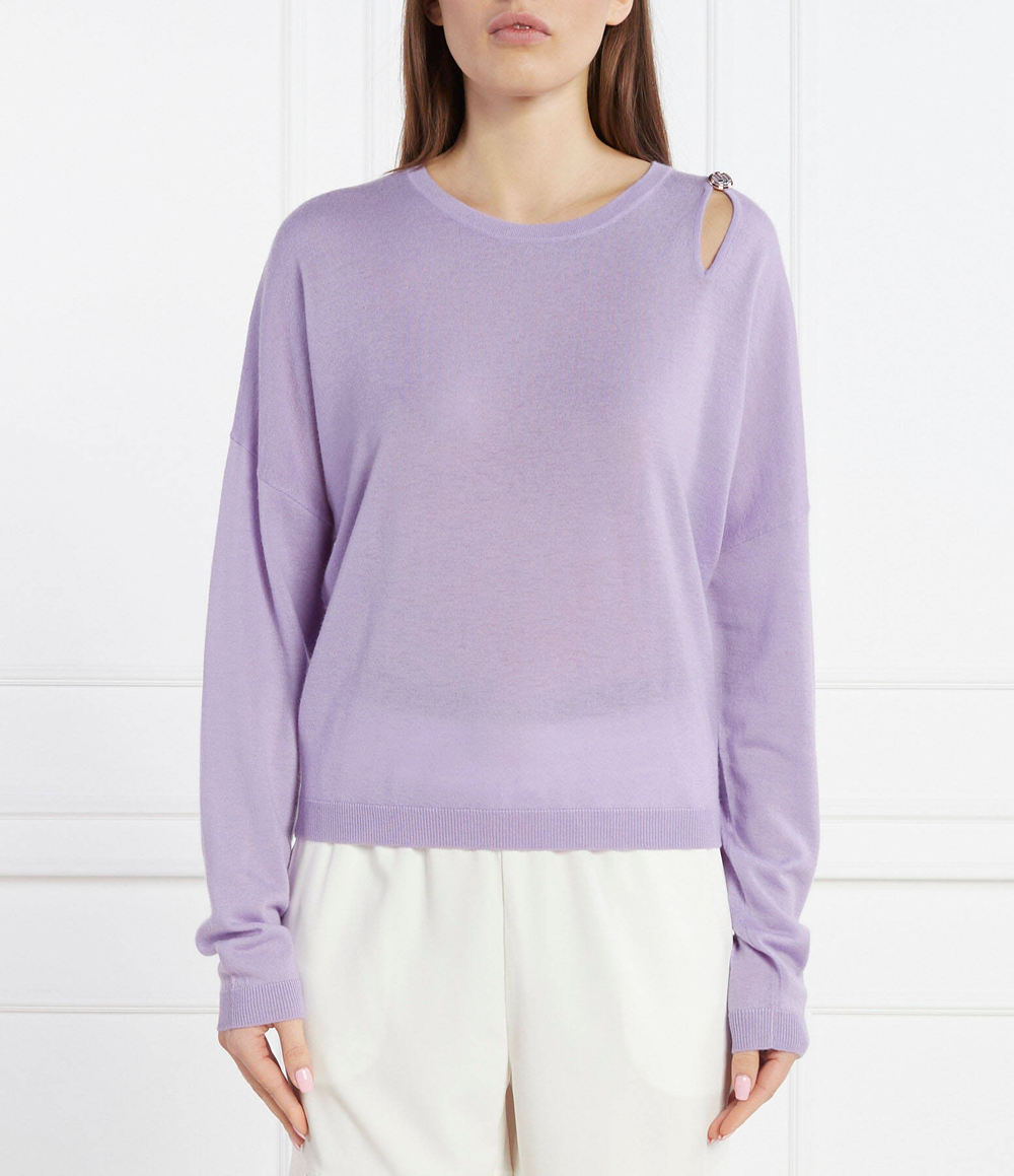 Хлопковый свитер Liu Jo - лавандовый(CA4115 MA63O)