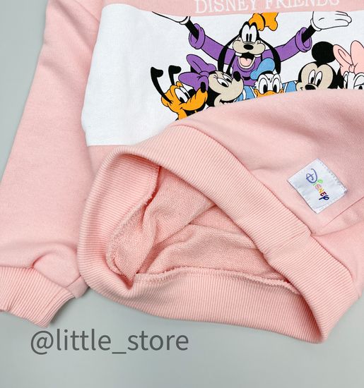 Свитшот из футера "Disney friends" персиковый