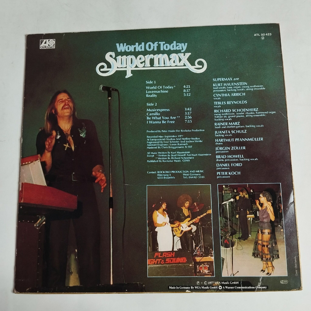 Винтажная виниловая пластинка LP Supermax World Of Today (Germany 1977)