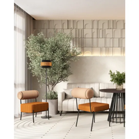 Лаунж-кресло Roller, бежевый, терракотовый