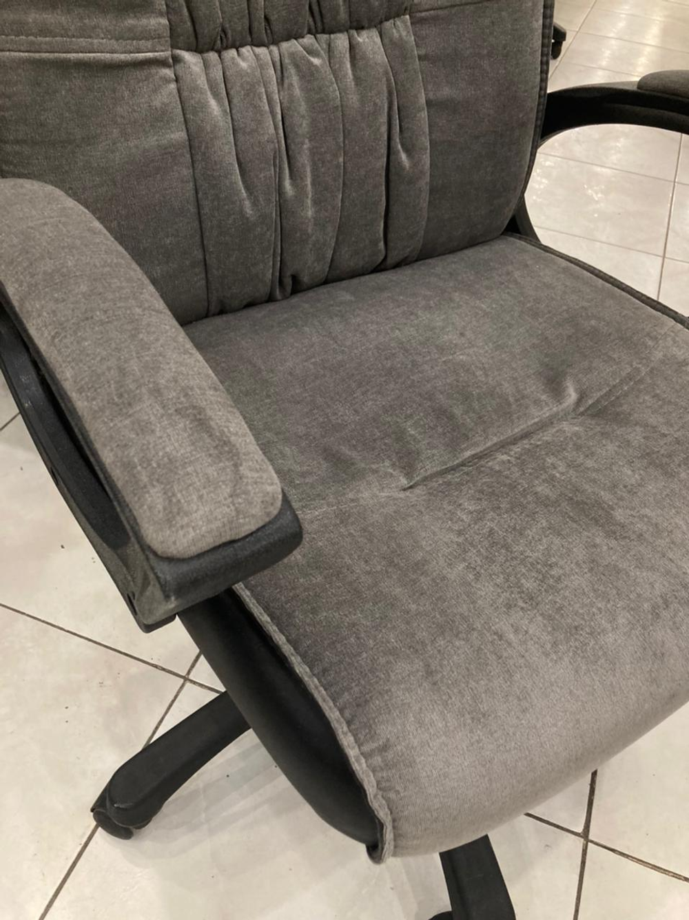 Кресло Фортуна-5 (3) Вельвет серый Мех качания п Директор (в разборе)