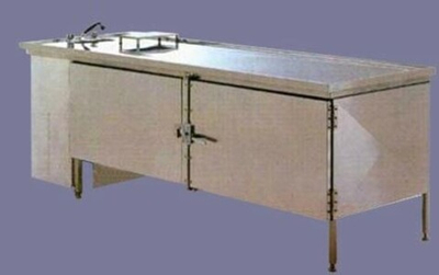 Стол для аутопсии с холодильной камерой на одно тело