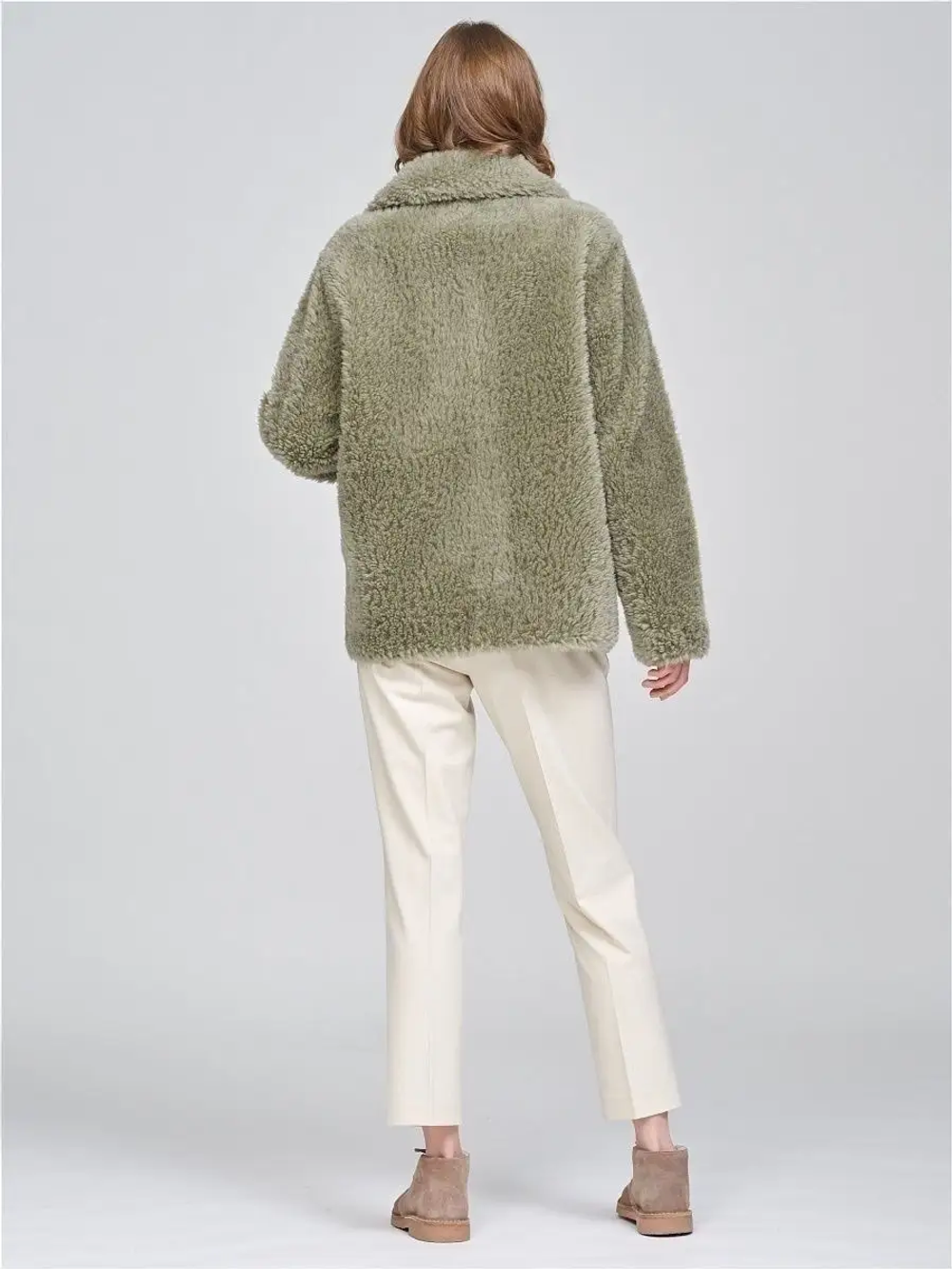 Куртка из меха шуба тедди чебурашка, SilverFox (арт. S1136rm012bz)
