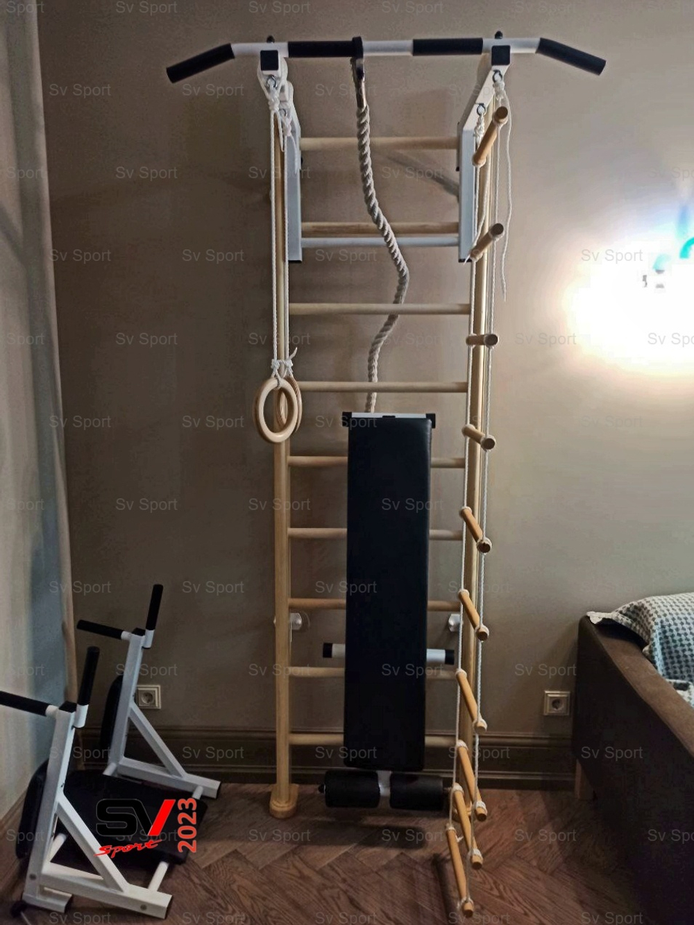 Монтаж шведской стенки Sv Sport в пеноблочные, газоблочные стены