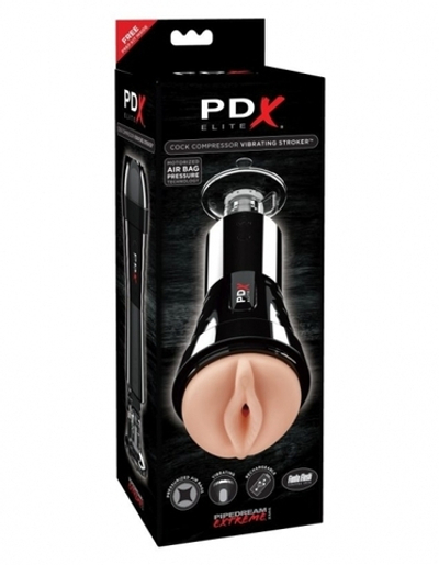 Вибромастурбатор с инновационной технологией воздушной подушки PDX Elite Cock Compressor Vibrating Stroker (Цвет: телесный)