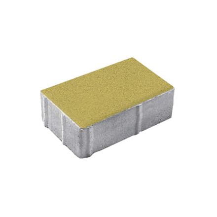 Тротуарная плитка ПРЯМОУГОЛЬНИК 300х200 мм - Стандарт Желтый