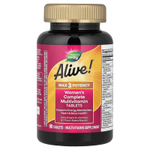 Nature's Way, Alive!® Max 3 Potency, комплекс мультивитаминов для женщин, 90 таблеток