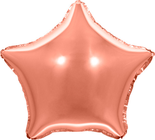 Фольгированный шар Звезда розовое золото 46 см