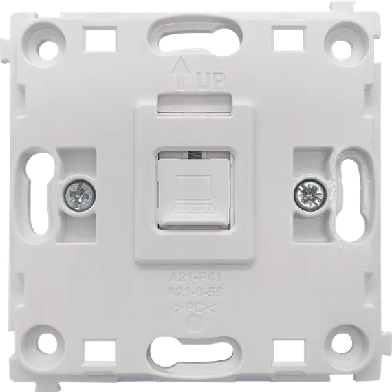 Donel R98 опорная плата с адаптером Keystone White (одиночная) для телефонной/компьютерной розетки,