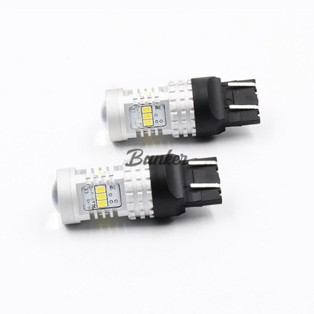 Светодиодная автомобильная LED лампа Sariti 7443-3020-14SMD (W21/5W),Белый,Не полярная,12V