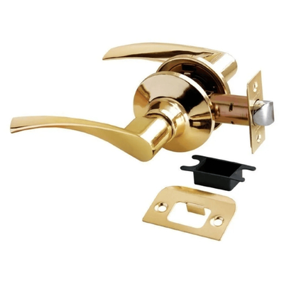 Ручка нажимная, комплект с механизмом без фиксатора HK-02 золото