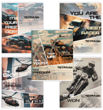 Тетрадь А5 24л. клет. "Auto-moto" обложка картон (BRAUBERG)