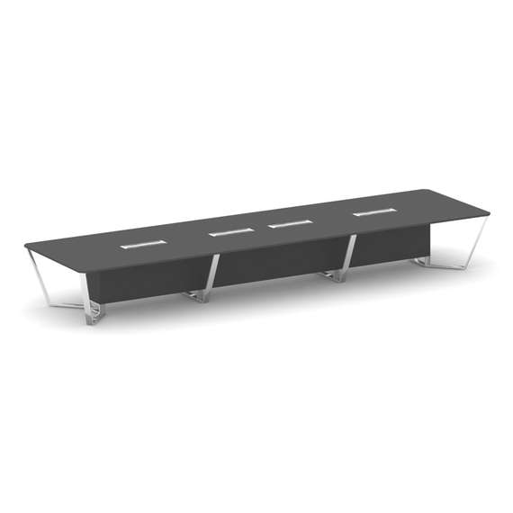 Steel Meet Стол переговорный прямоугольный MDK-PR.B.SP-18 Антрацит/Нержавеющая Сталь/Хром 6000*1600*