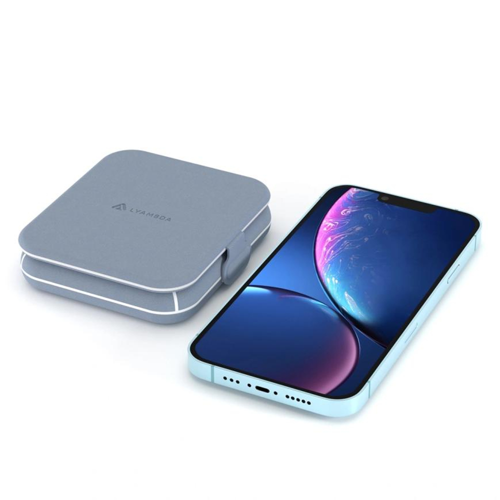 Складная зарядная станция MagSafe LYAMBDA Premium Effetto для iPhone и Apple Watch (LMS201) Беспроводная зарядка: Qi 15 Вт, магнитное крепление для зарядки Apple Watch (Qi 3 Вт). Проводная зарядка: нет. Сертификация MFi