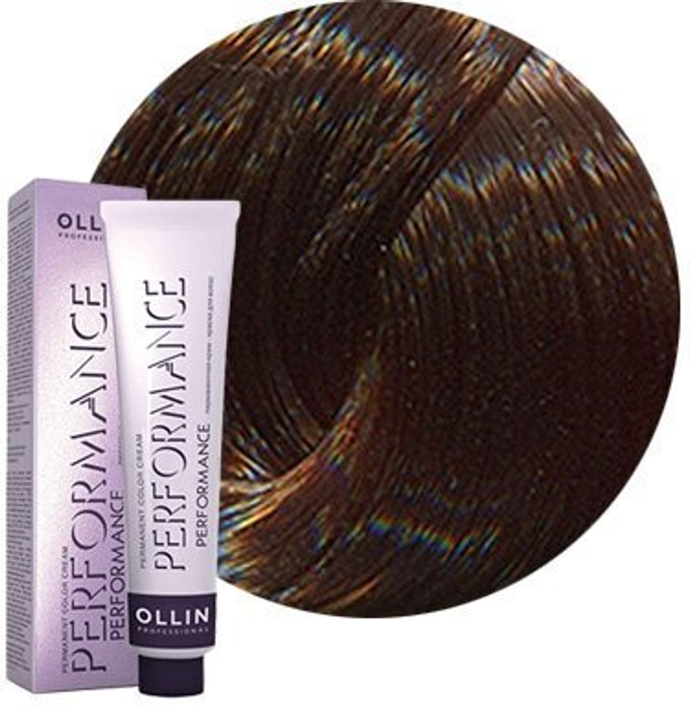 OLLIN PERFORMANCE 6/0 темно-русый 60мл Перманентная крем-краска для волос