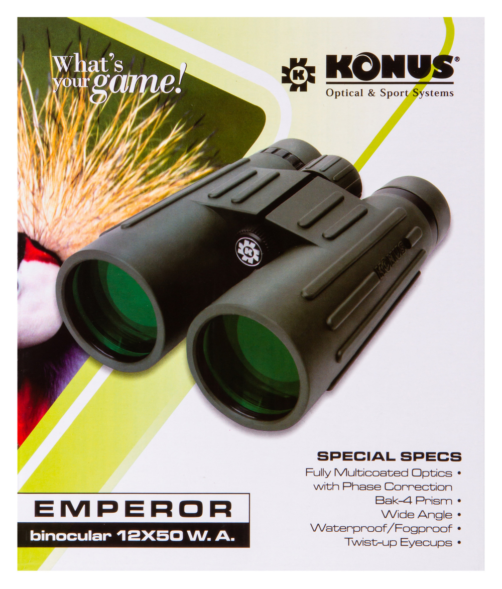 Бинокль Konus Emperor 12x50 WA Green