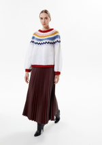 Юбка плиссирорваная, бордовый