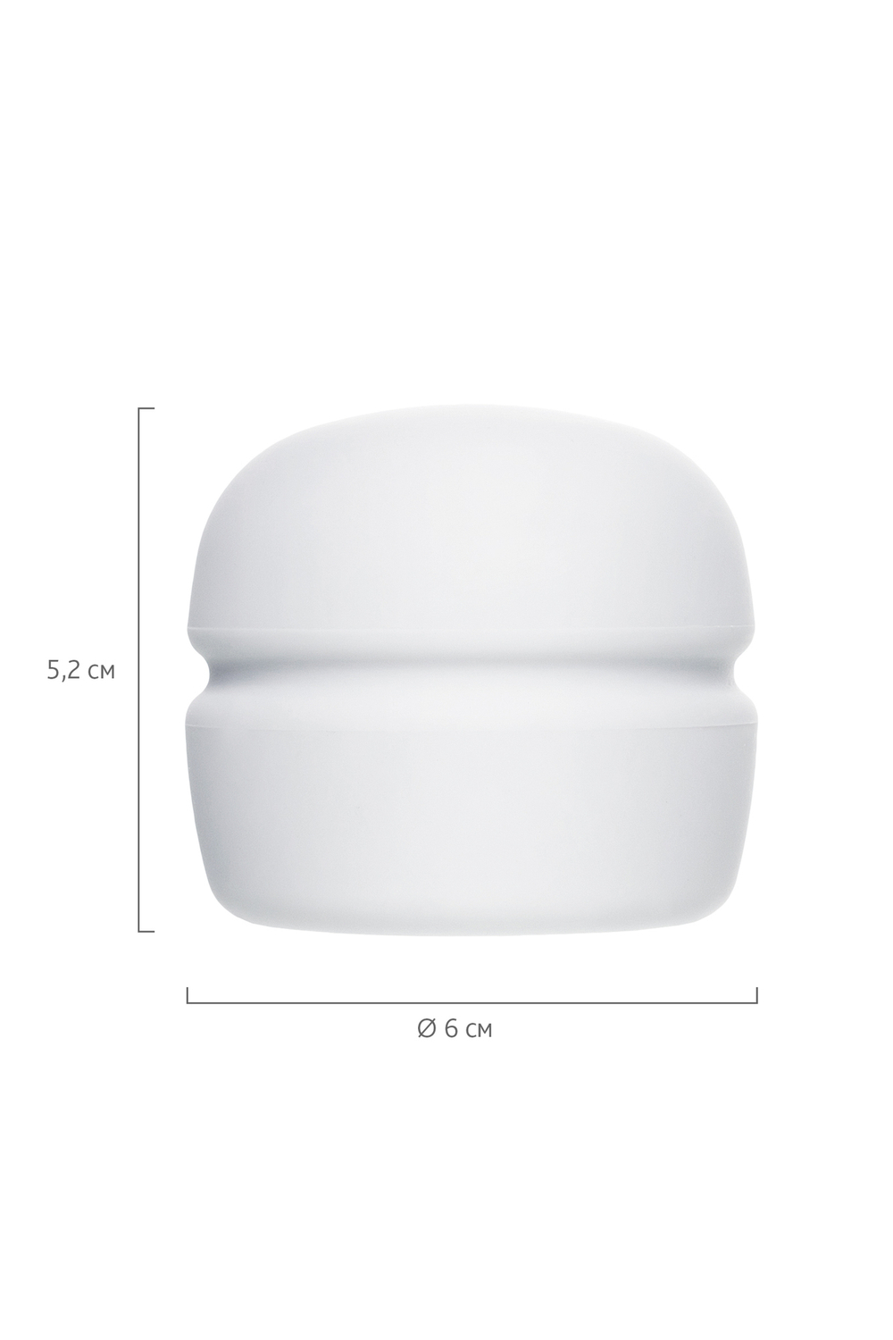 Насадка Magic Wand Silky touch для массажера Europe, силикон, белая, 4.5 см
