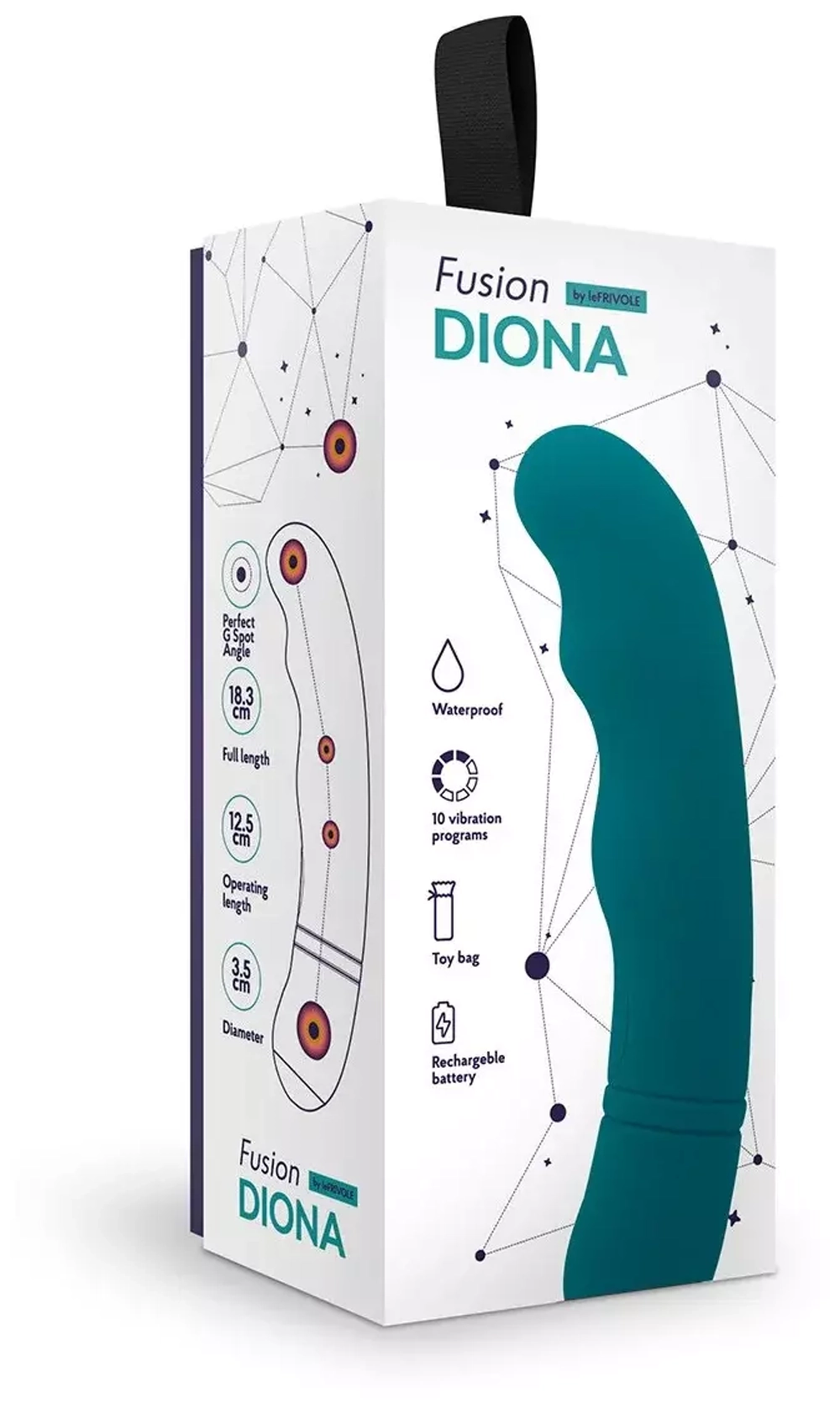 G вибратор Diona, цвет морская волна (FUSION collection)