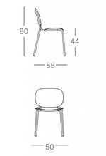 Стул металлический Scab Design Si-Si, голубой