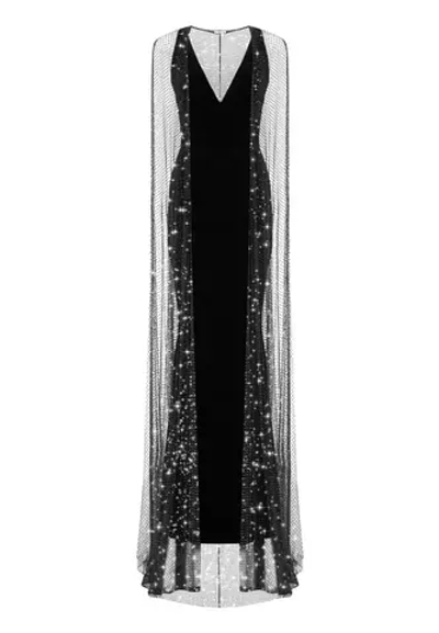 Длинное бархатное платье