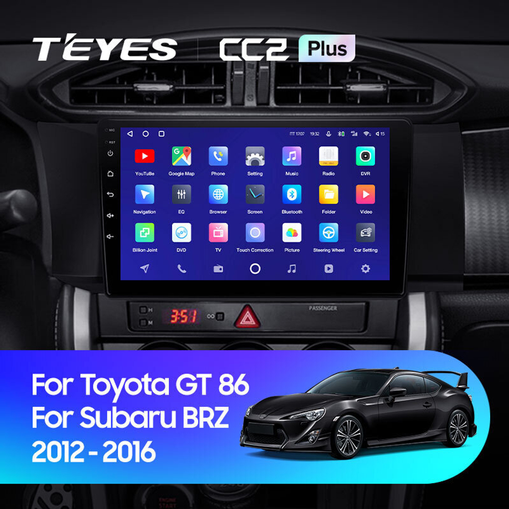 Teyes CC2 Plus 9" для Toyota GT 86 2012-2016